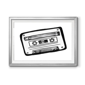 Cassette Sketch - Modern Framed Art Print