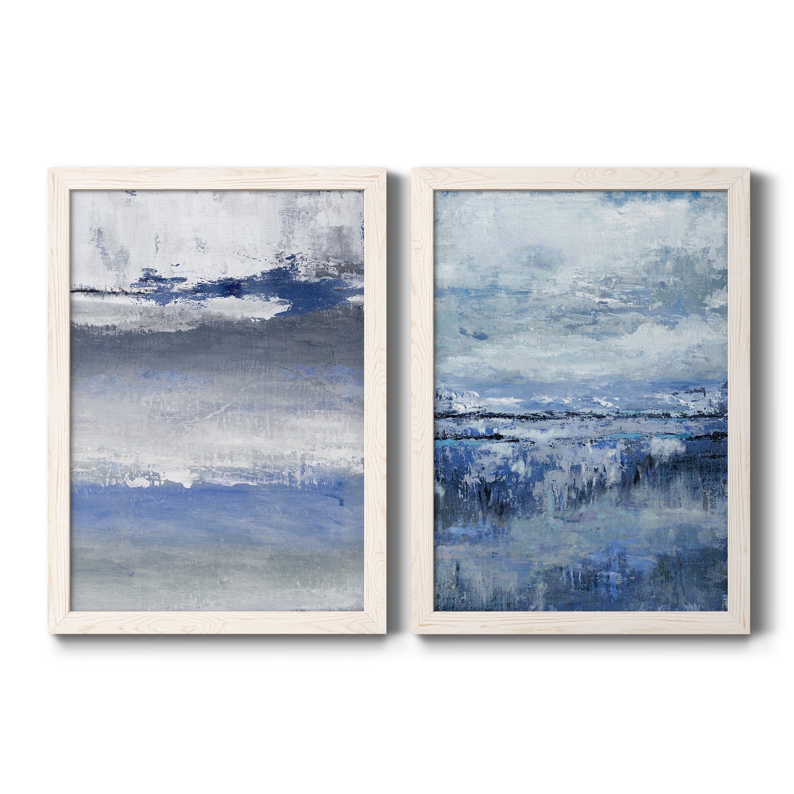 Soft Solace Indigo- Premium Framed Canvas in Barnwood - Ready to Hang
