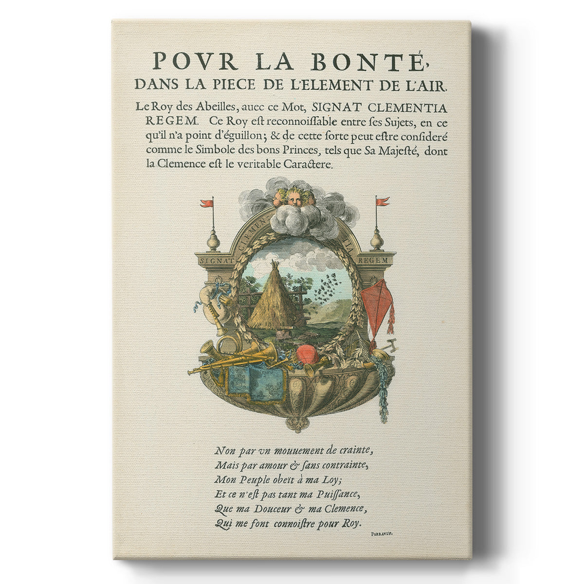 Printed Embellished Bookplate III - Canvas Art Print