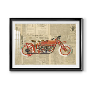 Vintage Red - Modern Framed Art Print