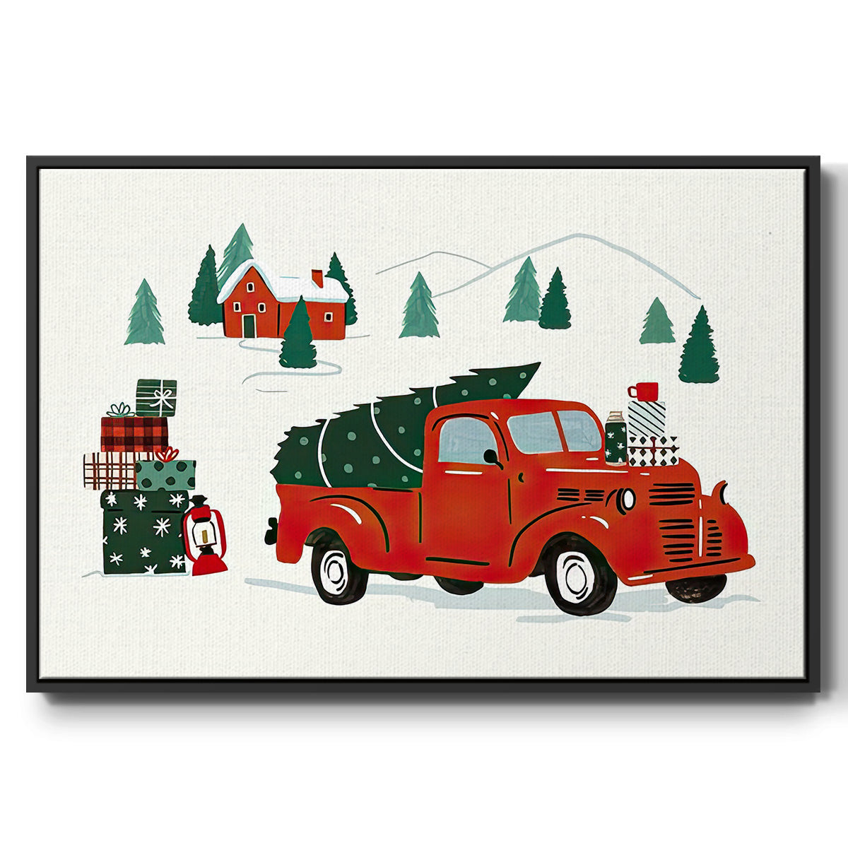 Going to Grandmas Collection A - Floater Framed Canvas Print