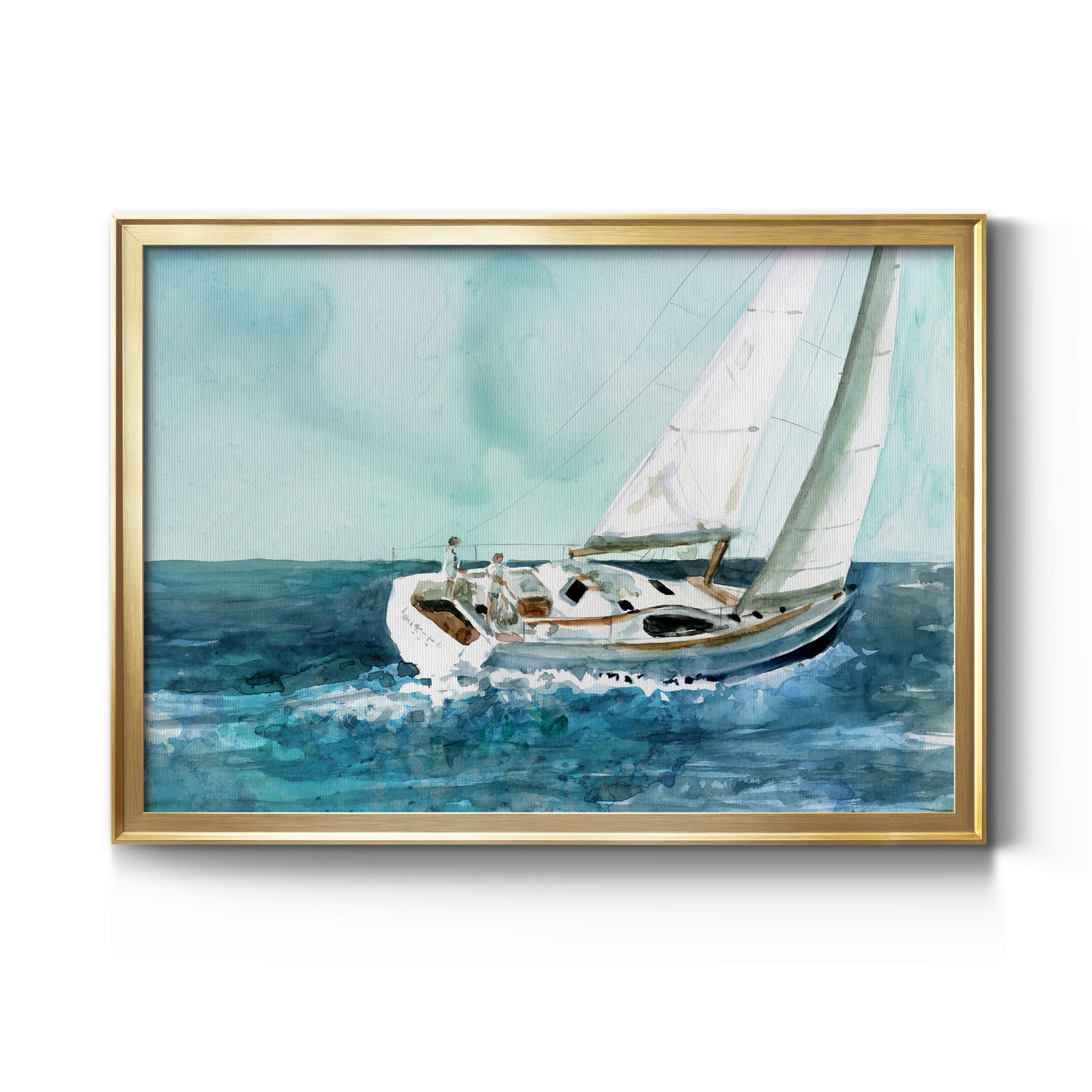 Delray Sail - Modern Framed Canvas Print