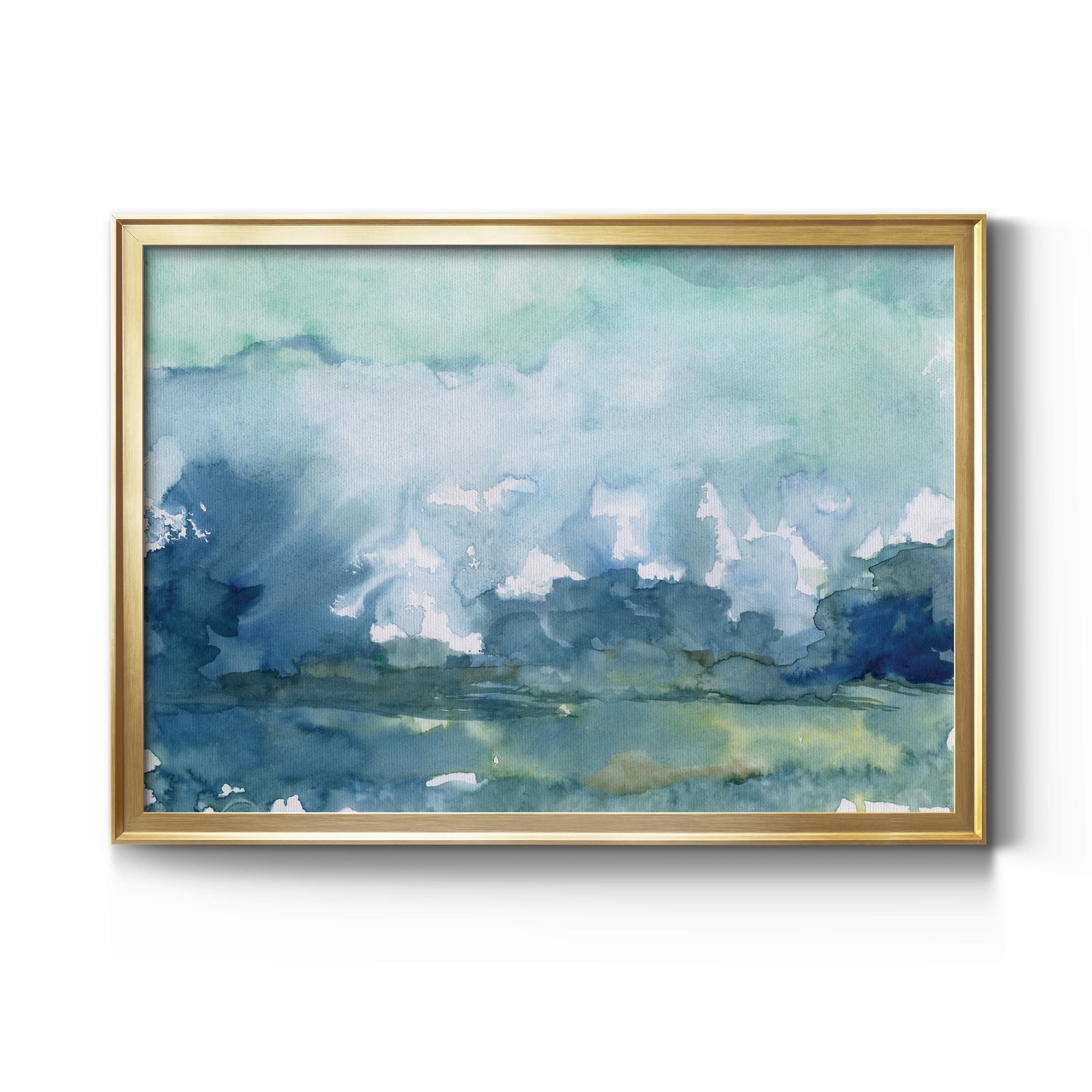 Distant Rain - Modern Framed Canvas Print
