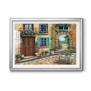 Tuscan Courtyard - Modern Framed Art Print