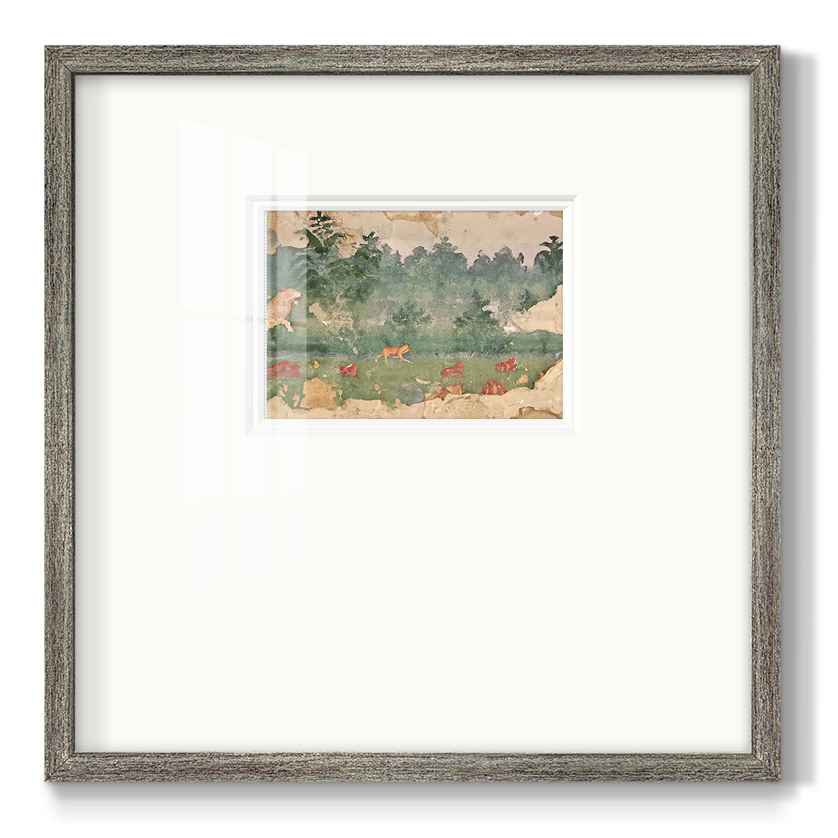 Wooded Tapestry Premium Framed Print Double Matboard