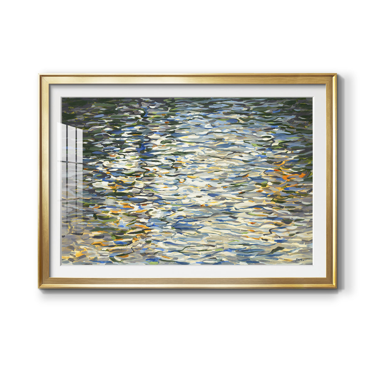 Water Reflections - Modern Framed Art Print