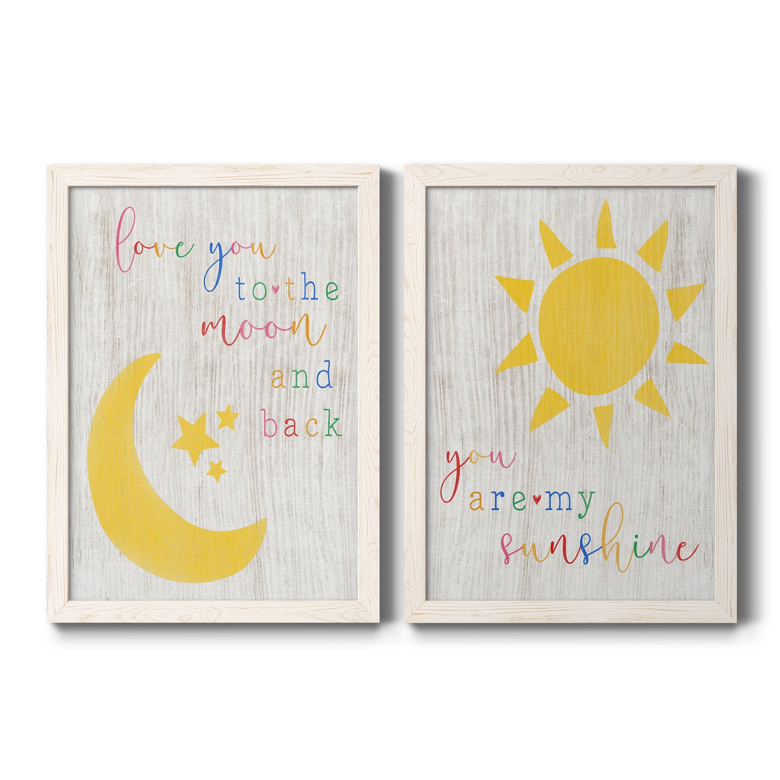 To the Moon and Back- Premium Framed Canvas in Barnwood - Ready to Hang