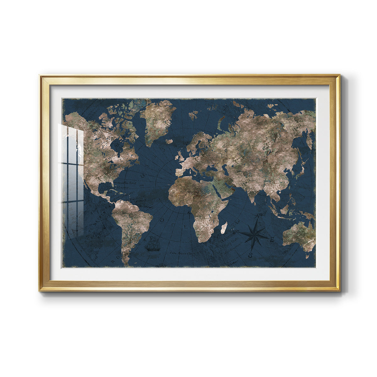 Navy Atlas - Modern Framed Art Print
