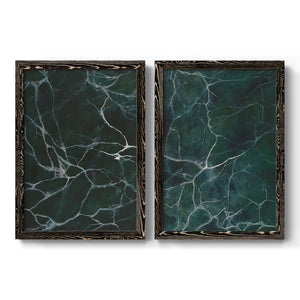 Jade Marble I - Barnwood Framed Canvas Set