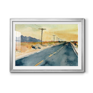 Deserted Highway II - Modern Framed Art Print