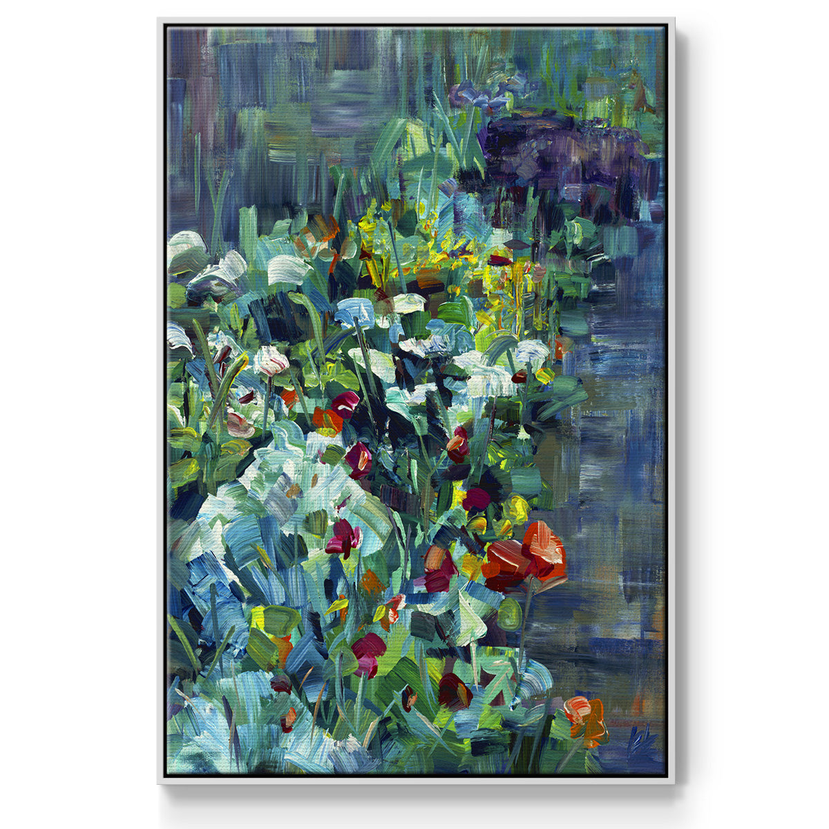 Lots of Love in the Garden - Framed Premium Gallery Wrapped Canvas L Frame - Ready to Hang
