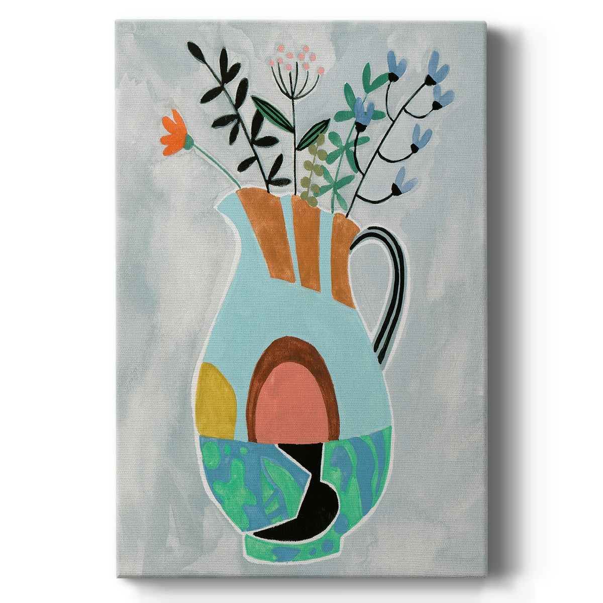 Collage Vase III - Canvas Art Print