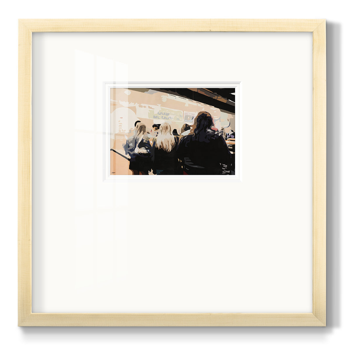 Late Night Queue Premium Framed Print Double Matboard