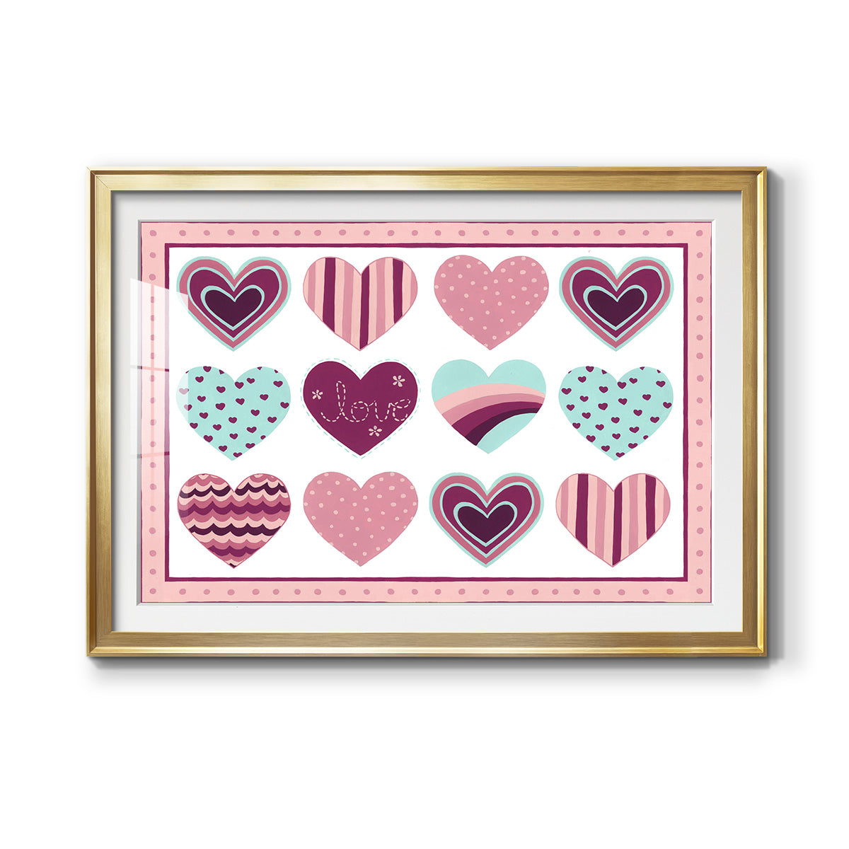 Sweet Valentine Collection A - Modern Framed Art Print