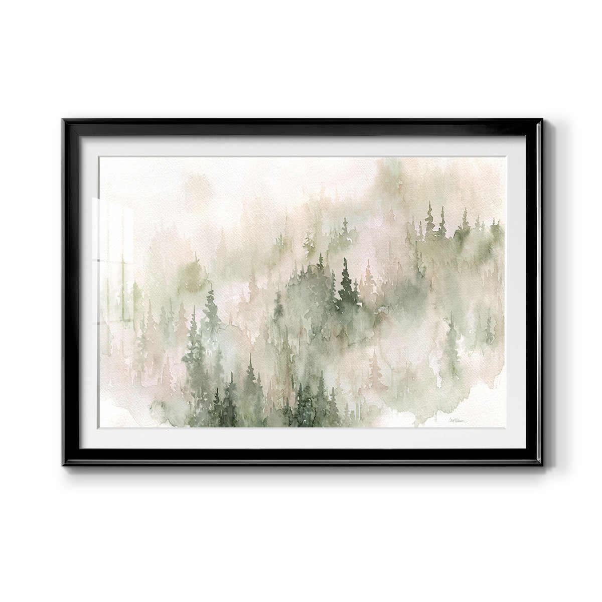 Misty Mountain Sides Premium Framed Print - Ready to Hang