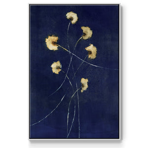 Indigo 1 - Framed Premium Gallery Wrapped Canvas L Frame - Ready to Hang