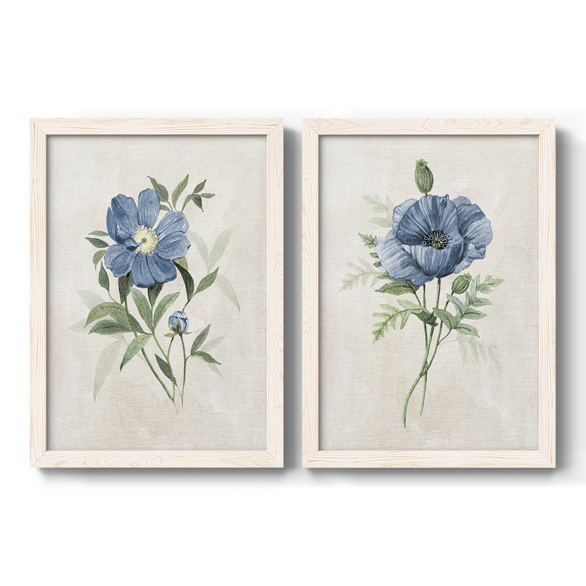 Farmhouse Periwinkle III - Premium Framed Canvas 2 Piece Set - Ready to Hang