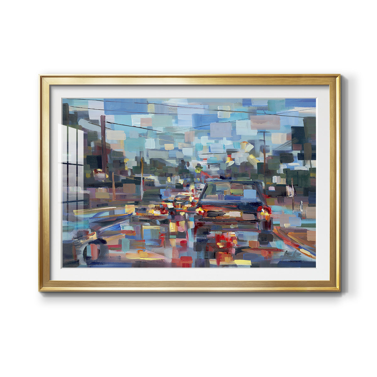 Red Traffic - Modern Framed Art Print