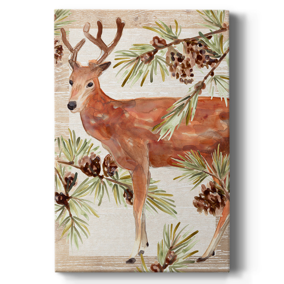 Rustic Barnwood Animals Collection B - Canvas Art Print