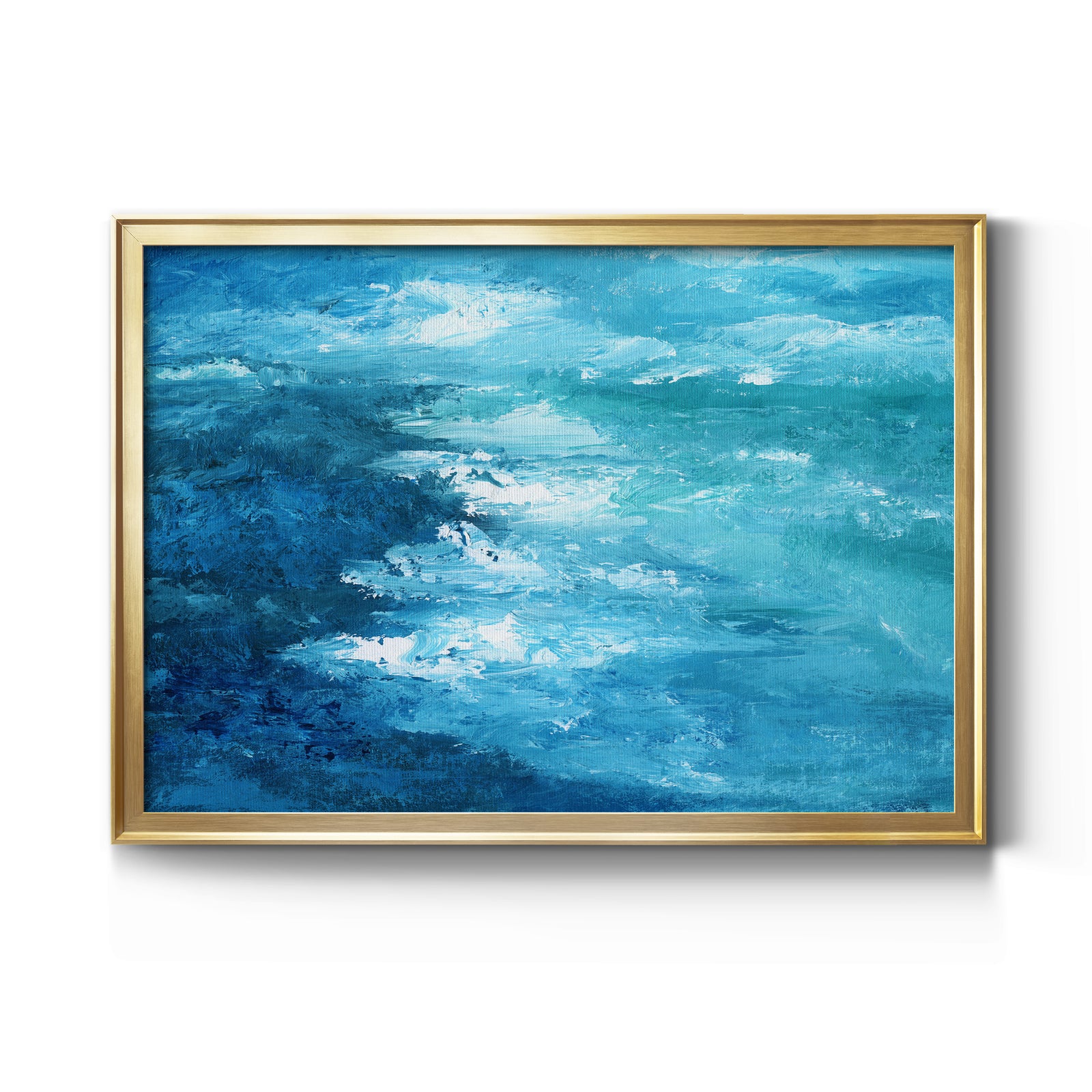 Crashing Waves I - Modern Framed Canvas Print