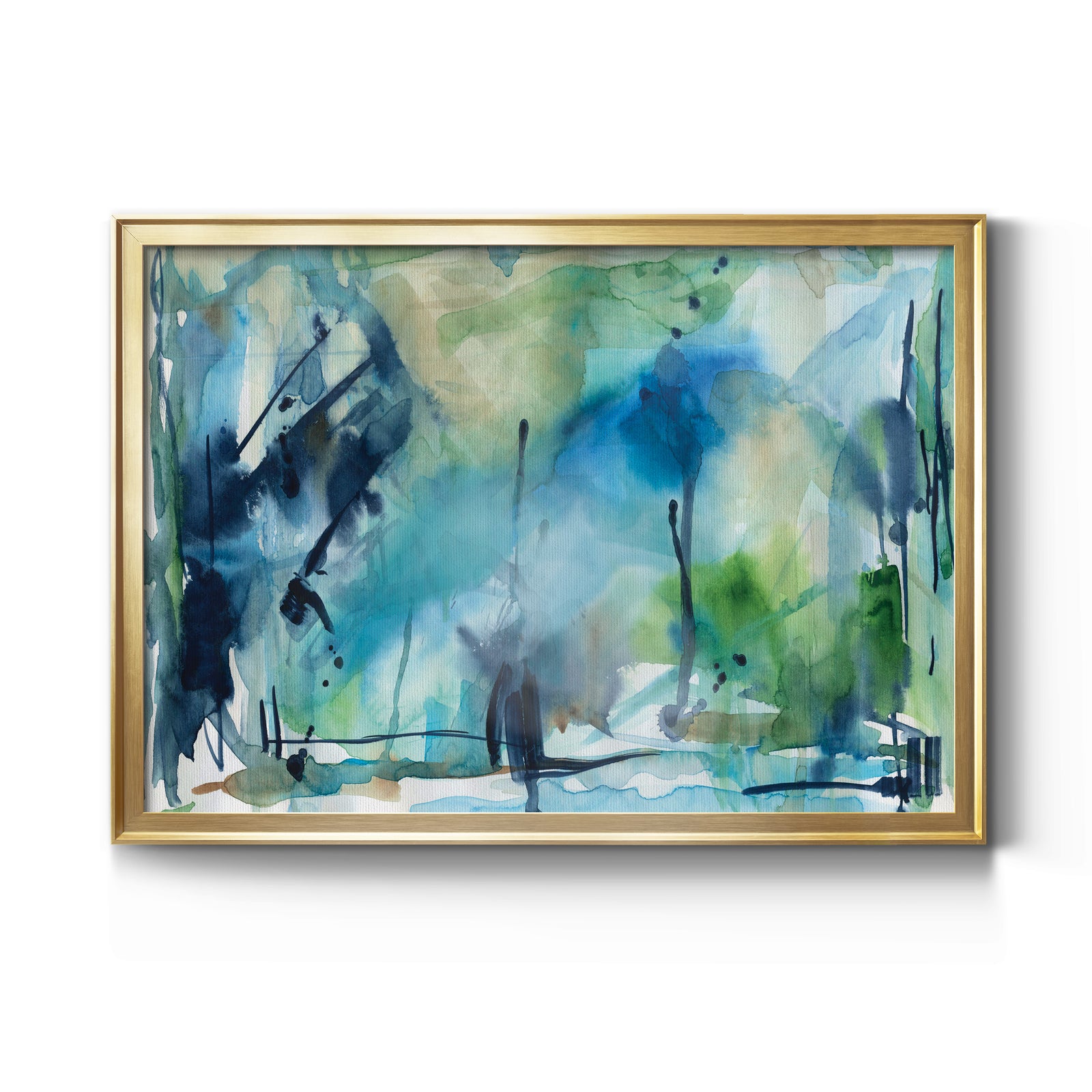 Rain in the Country - Modern Framed Canvas Print