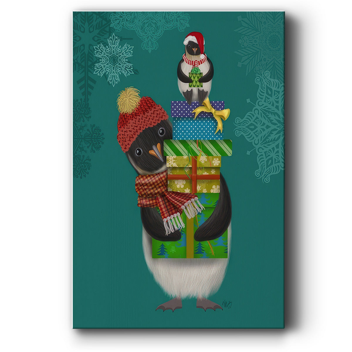 Christmas Penguin Gifts - Gallery Wrapped Canvas