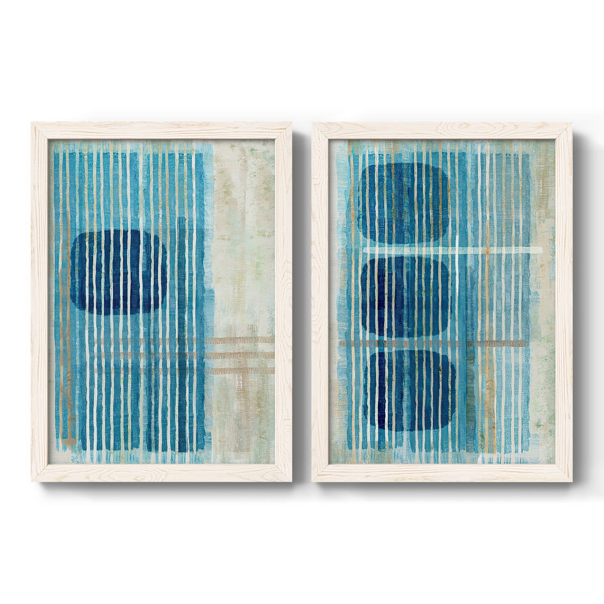 Blue Blue Horizon I - Barnwood Framed Canvas Set