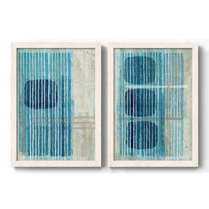 Blue Blue Horizon I - Premium Framed Canvas 2 Piece Set - Ready to Hang