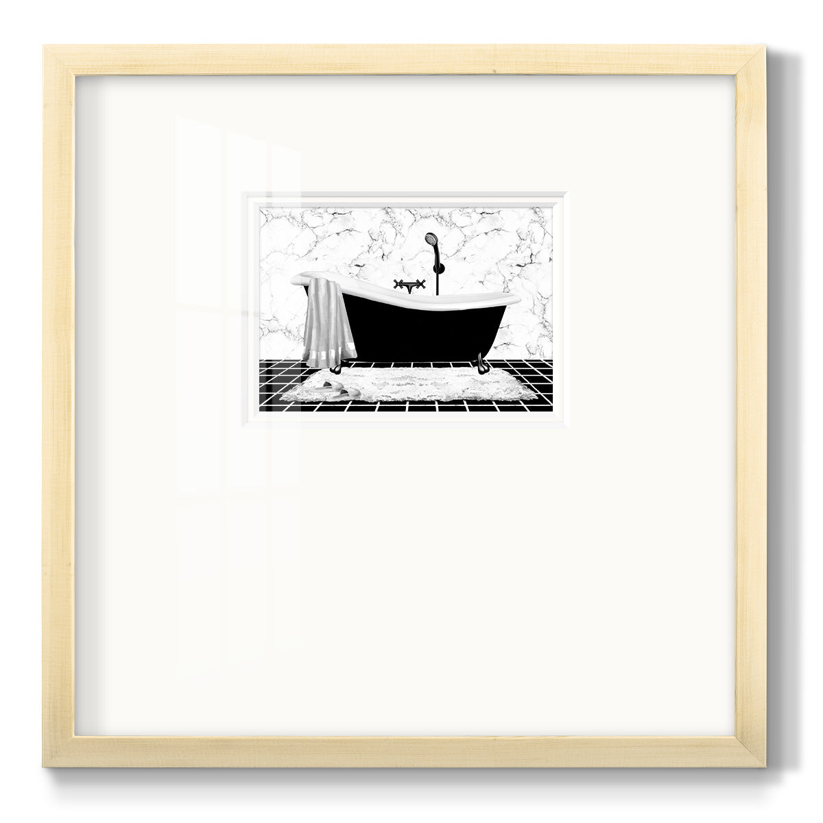 Modern Bath I Premium Framed Print Double Matboard