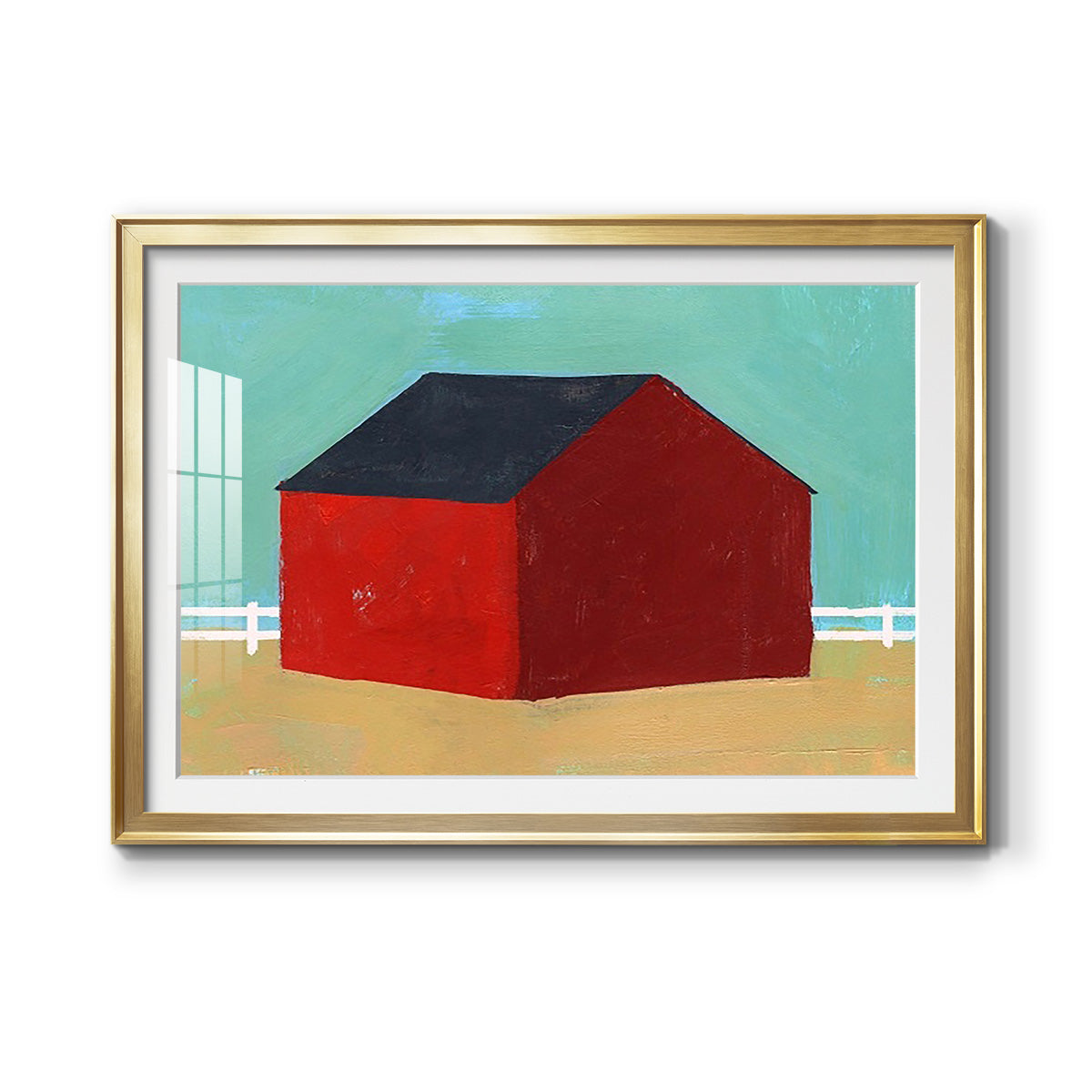 Big Red One III - Modern Framed Art Print