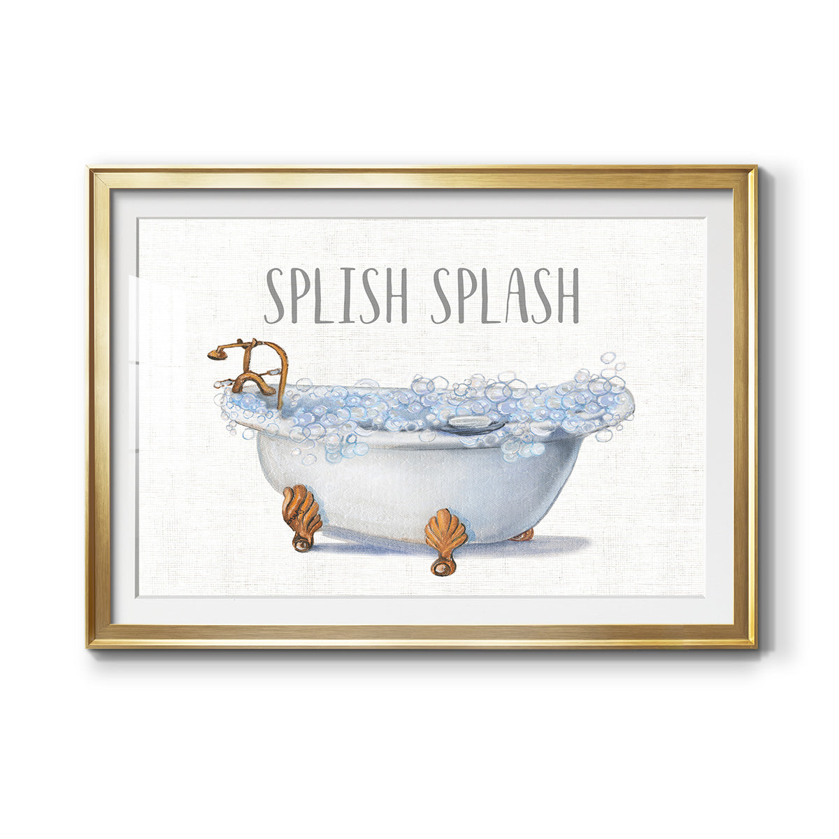 Splish Splash - Modern Framed Art Print