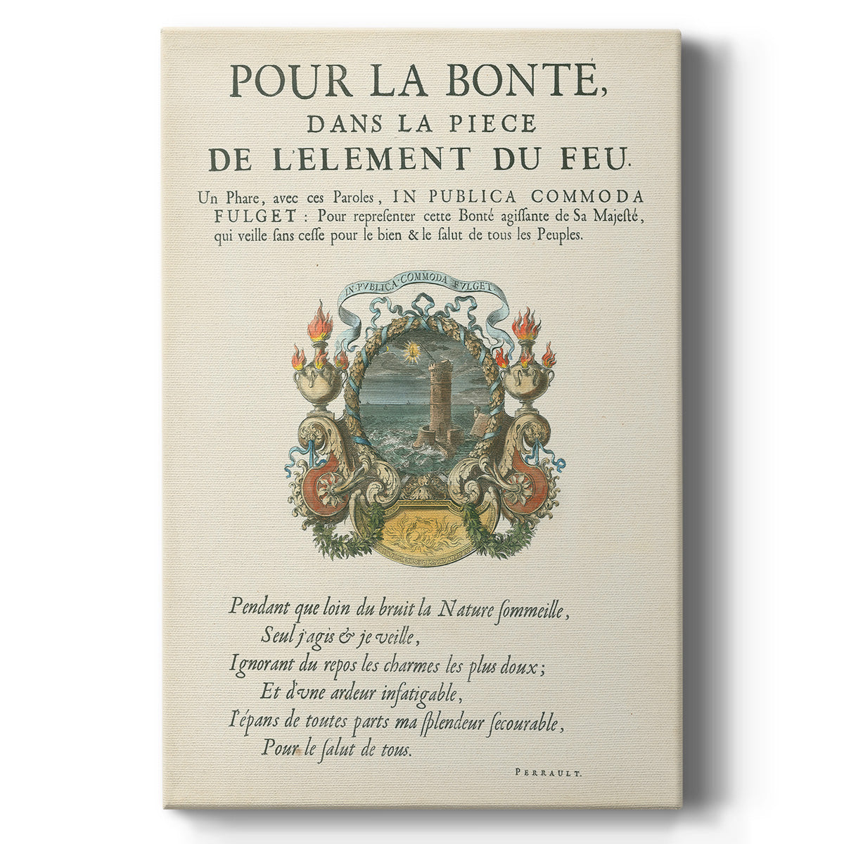 Printed Embellished Bookplate VIII - Canvas Art Print