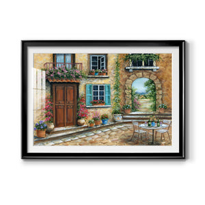 Tuscan Courtyard - Modern Framed Art Print