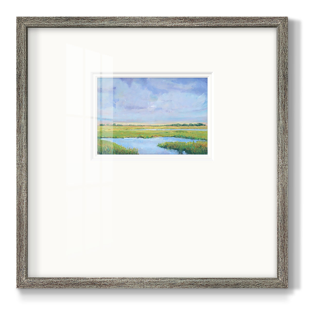 Summer Marsh I Premium Framed Print Double Matboard