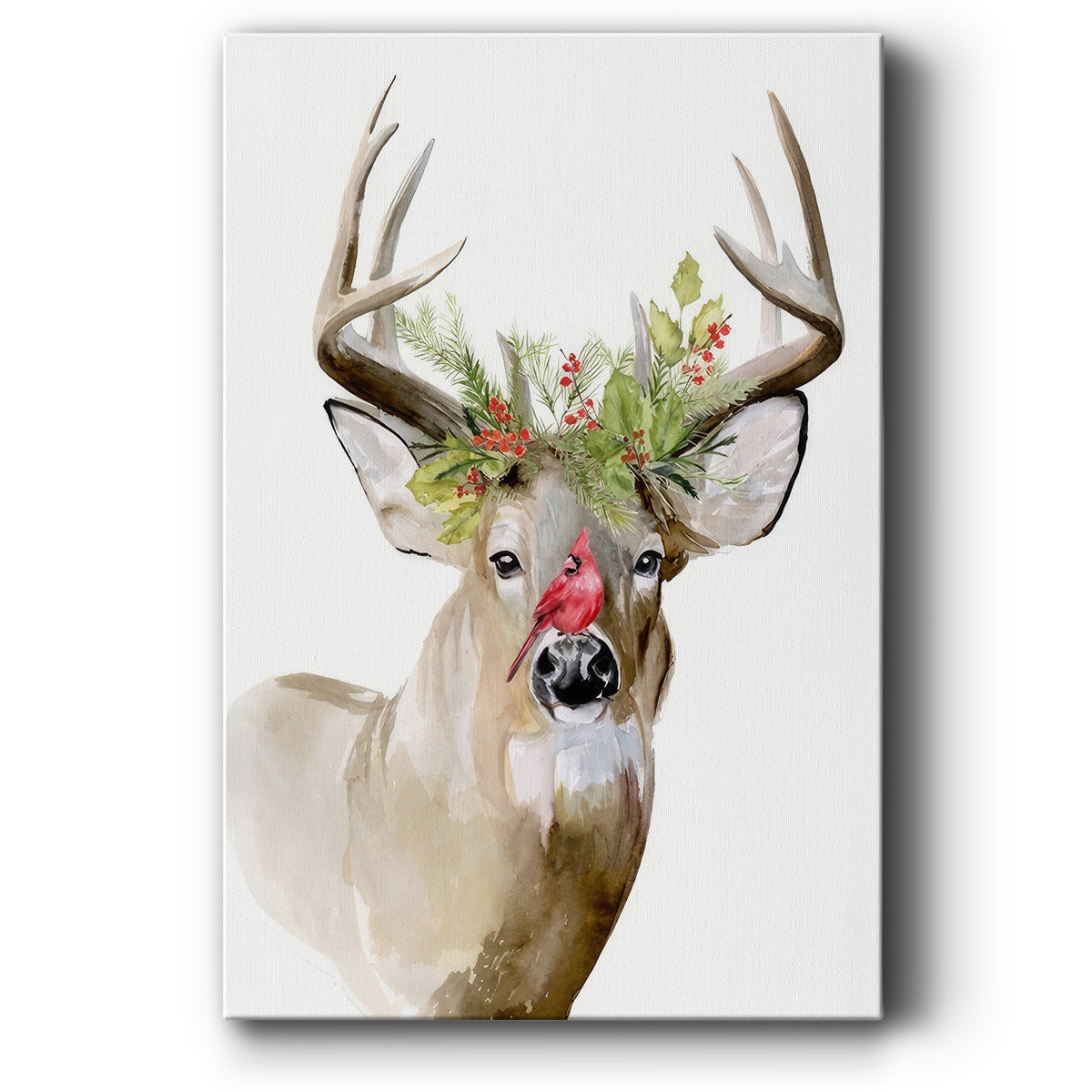 Holiday Deer II - Canvas Art Print