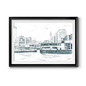 Ferryboats III - Modern Framed Art Print
