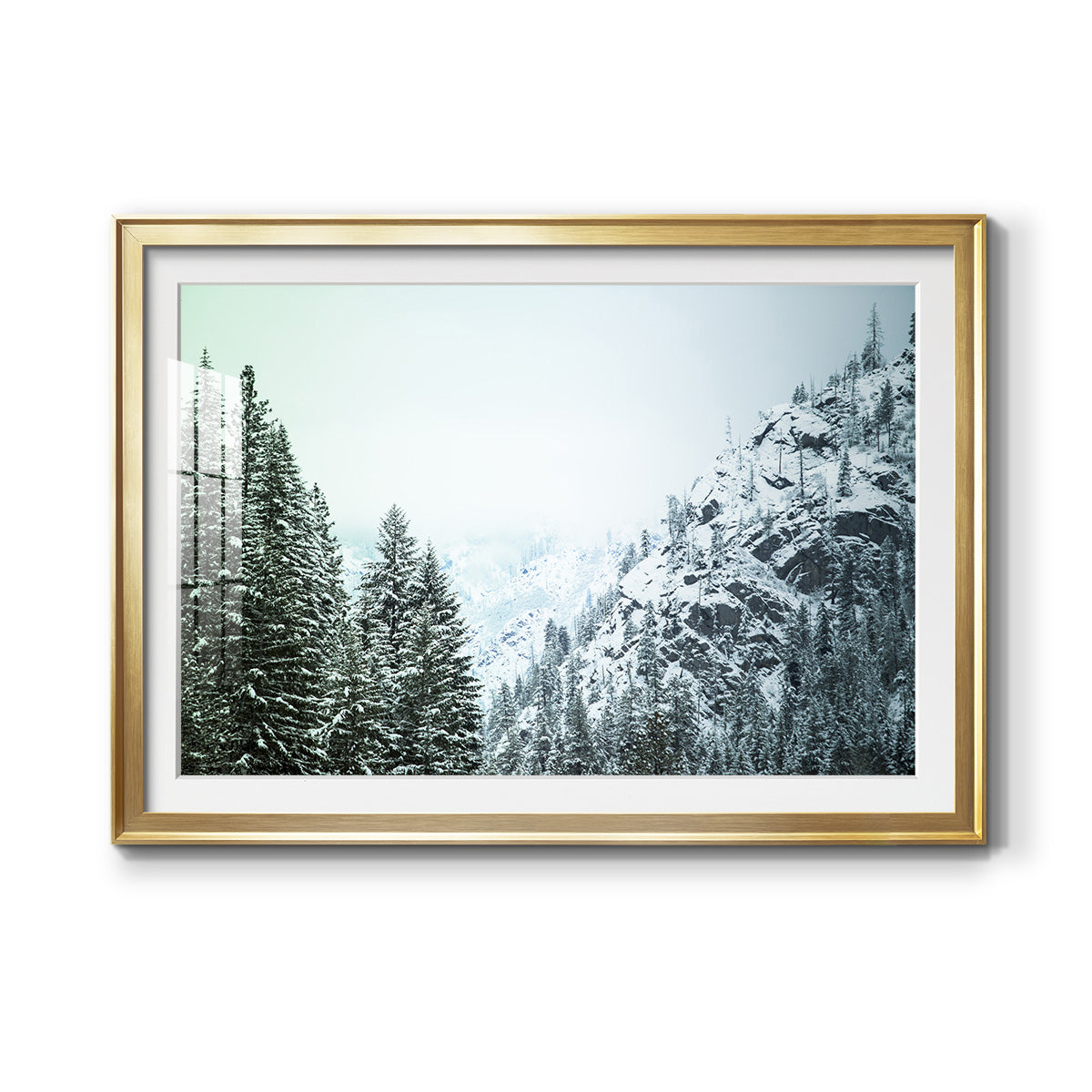 Snowfall in Cascadia II V1 - Modern Framed Art Print