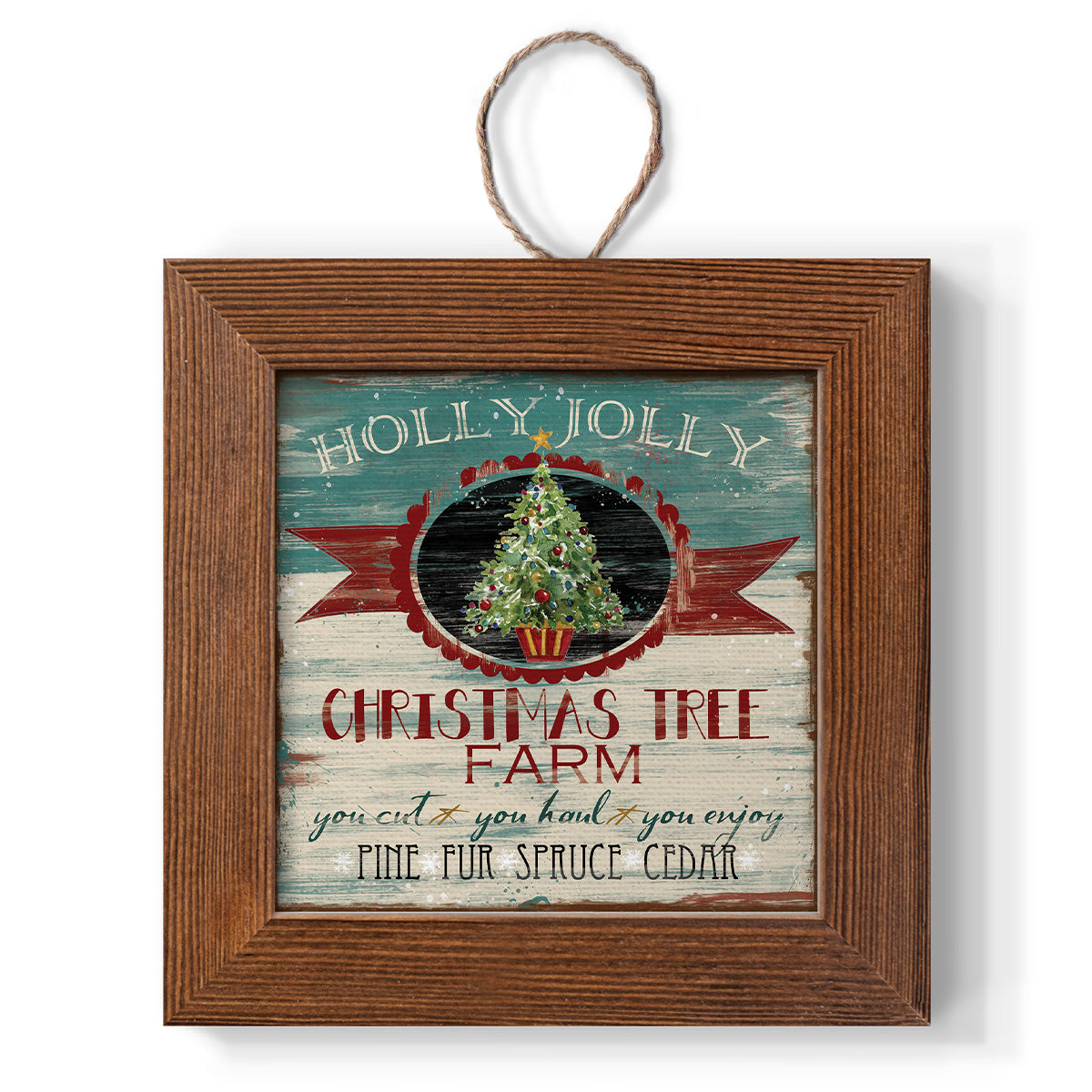 Vintage Ad Christmas Tree Farm, Handmade Ornament