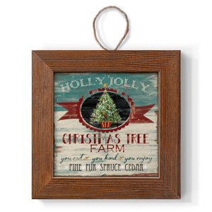 Vintage Ad Christmas Tree Farm, Handmade Ornament