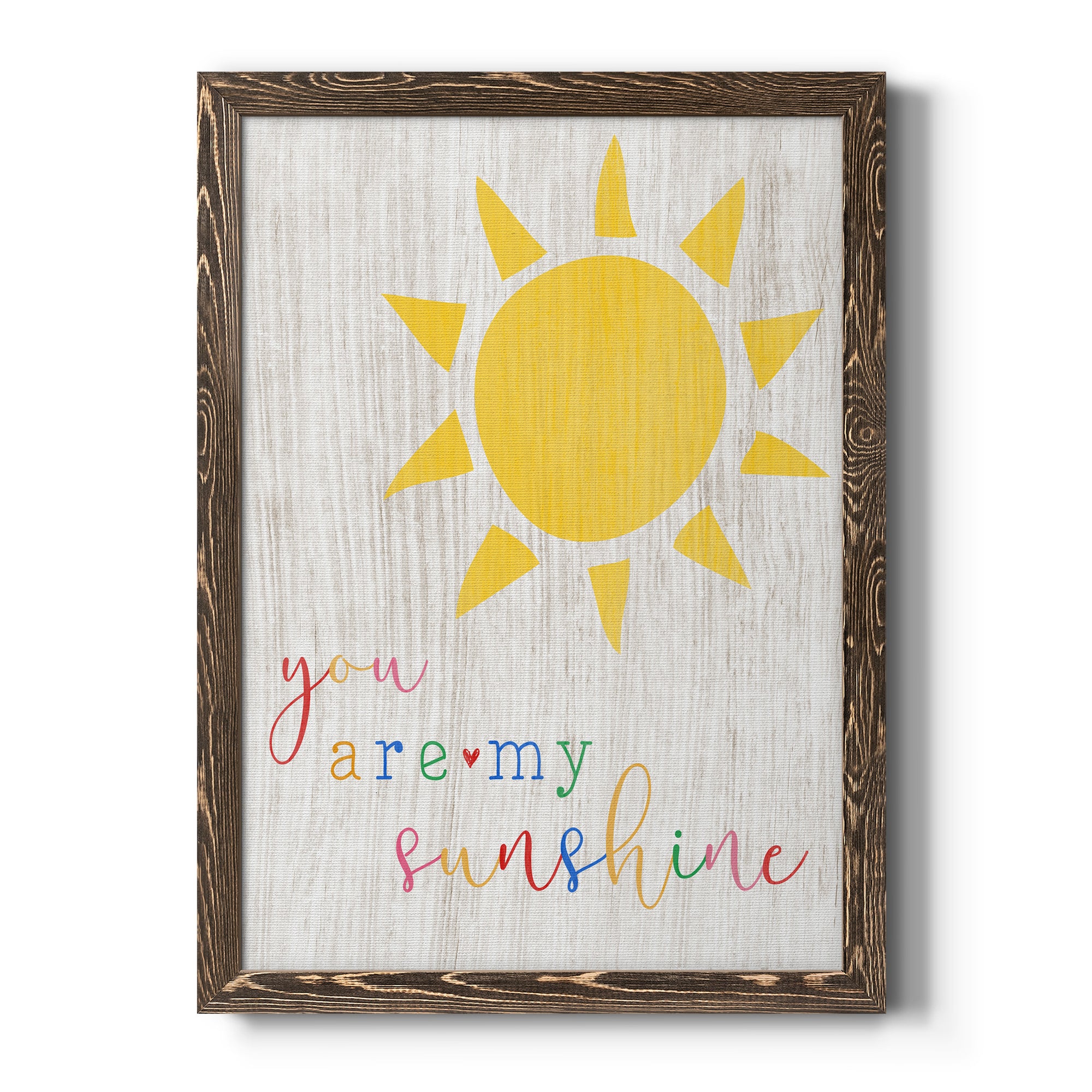 You are my Sunshine - Premium Canvas Framed in Barnwood - Ready to Hang