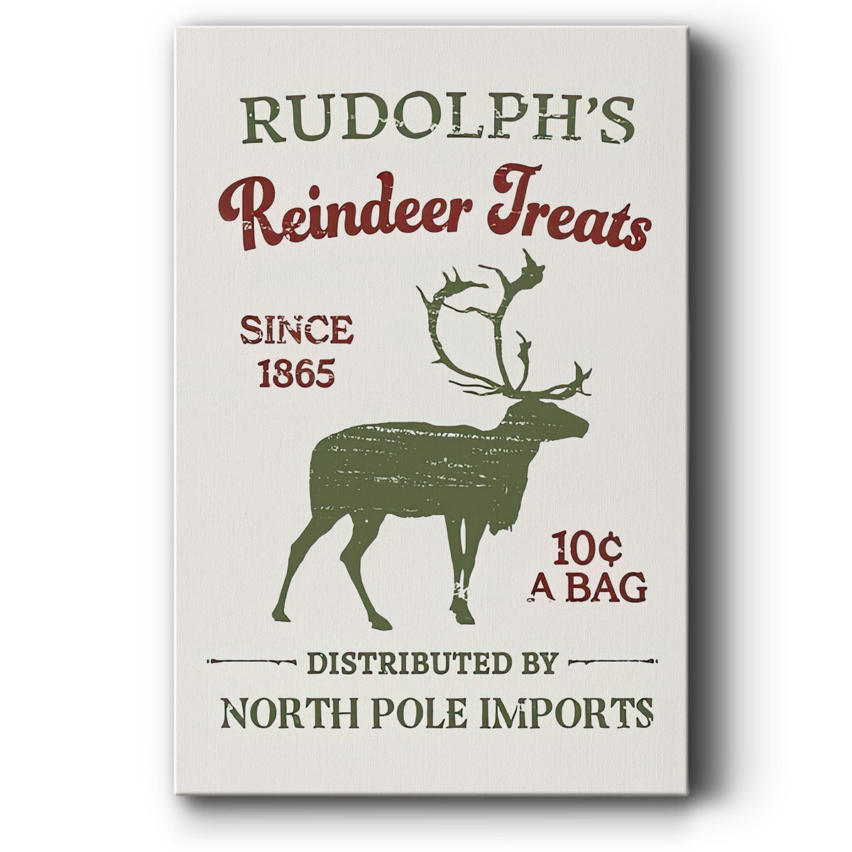 Christmas Farm Sign Collection B - Canvas Art Print