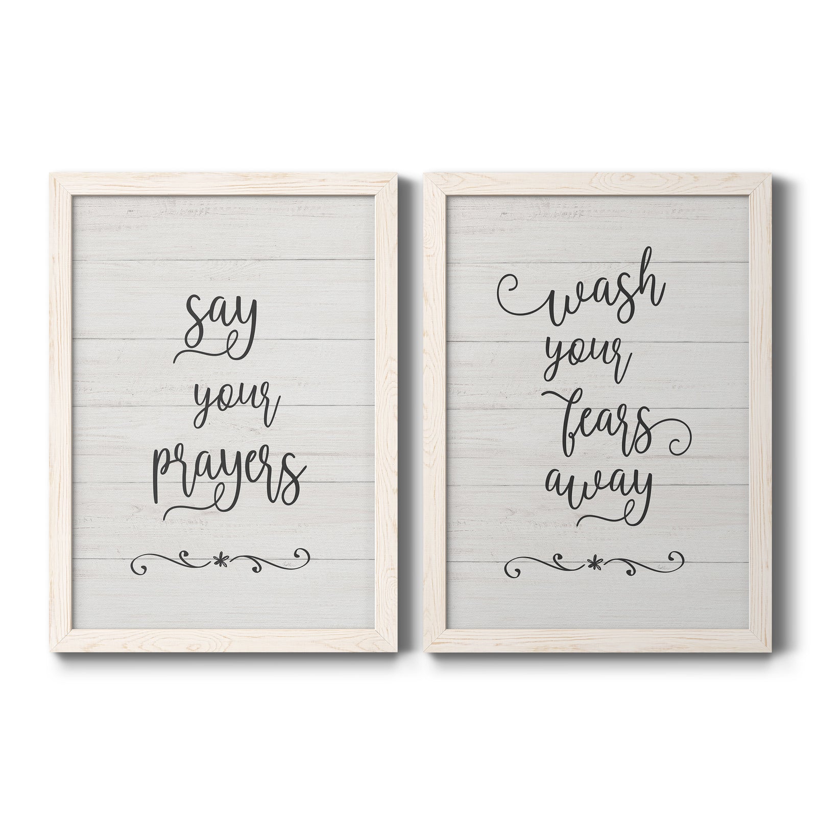 Say Your Prayers- Premium Framed Canvas in Barnwood - Ready to Hang