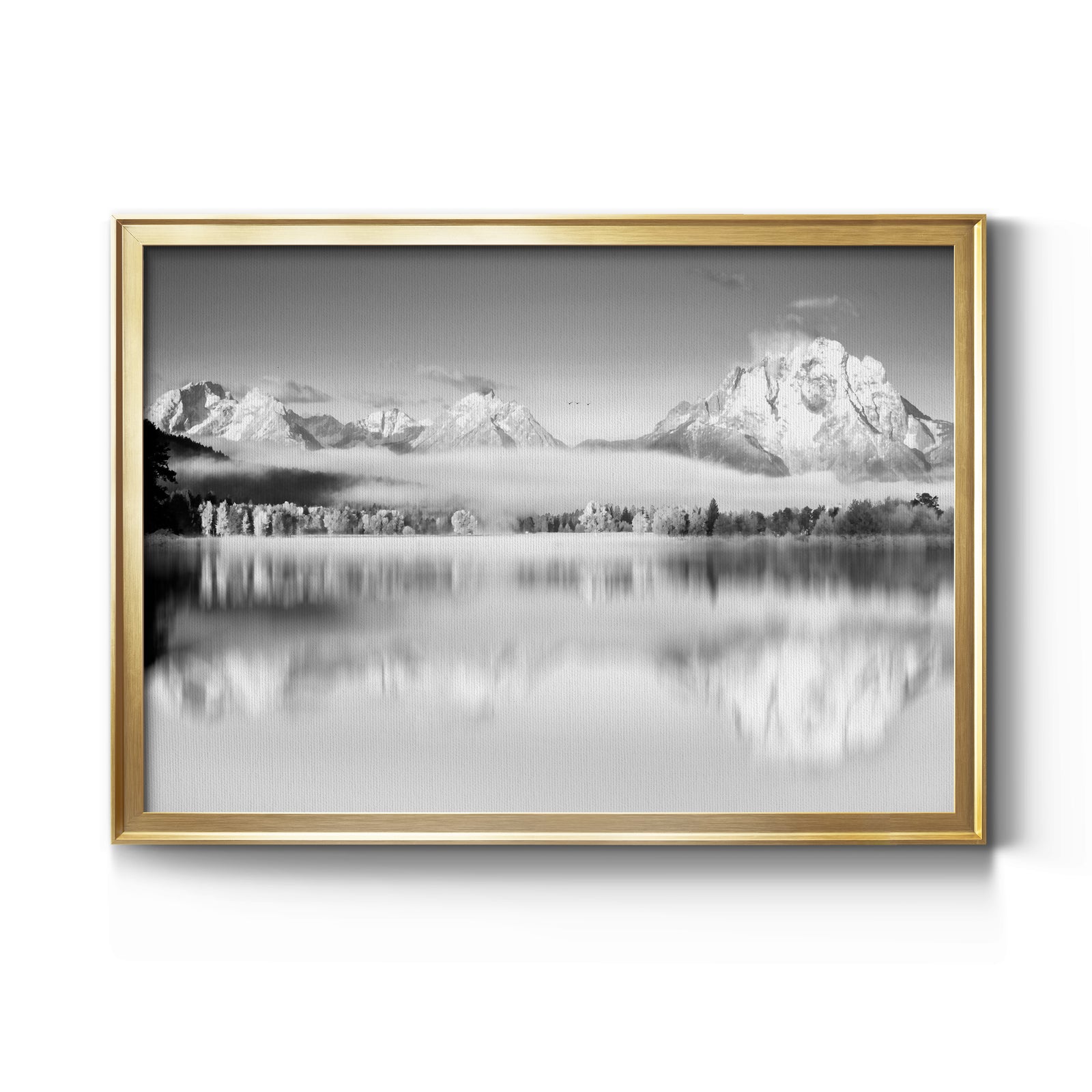 Peak Reflection - Modern Framed Canvas Print