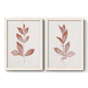 Red Leaf I - Premium Framed Canvas 2 Piece Set - Ready to Hang