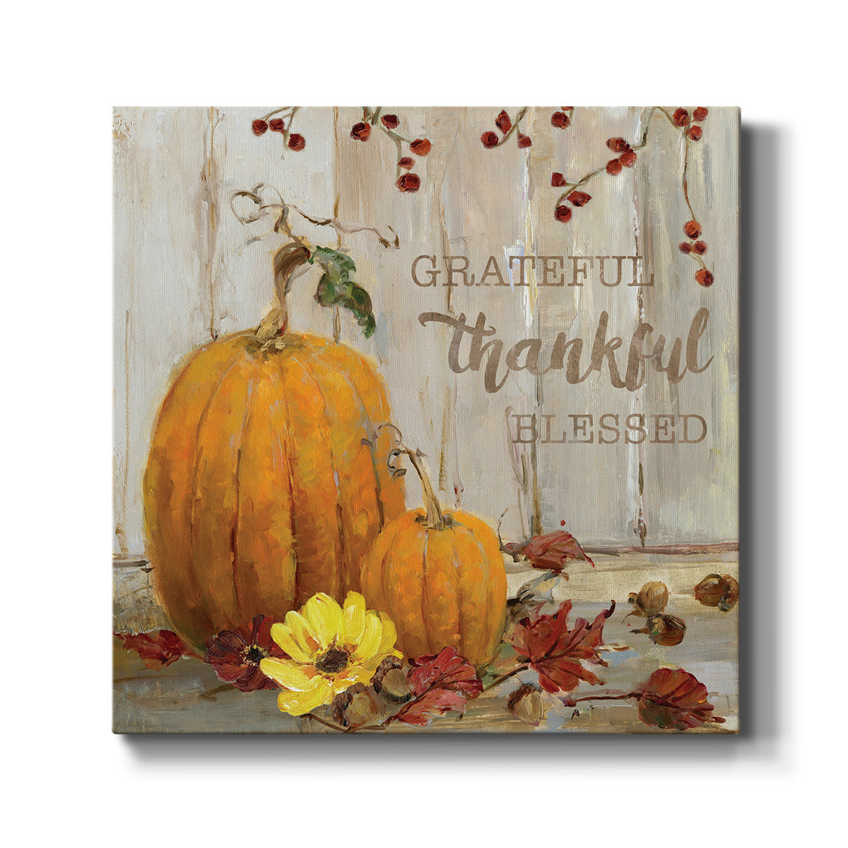 Grateful Pumpkins - Canvas Art Print