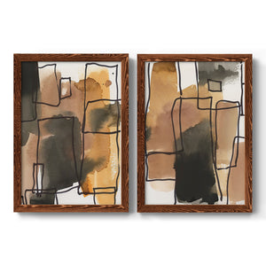 Retro Vibe I - Barnwood Framed Canvas Set