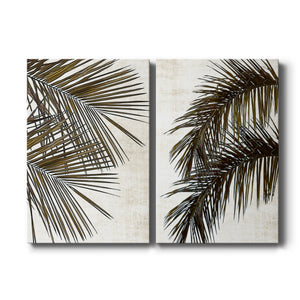 Palm I Premium Gallery Wrapped Canvas - Ready to Hang - Set of 2 - 8 x 12 Each