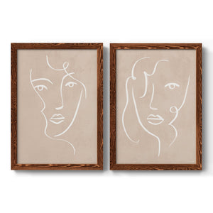 Curly Face I - Barnwood Framed Canvas Set