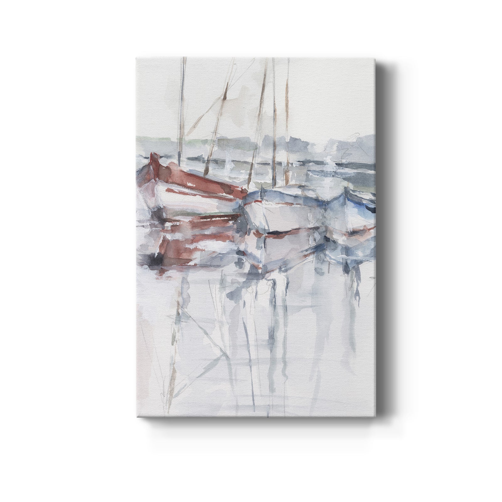 Watercolor Harbor Study II - Canvas Art Print