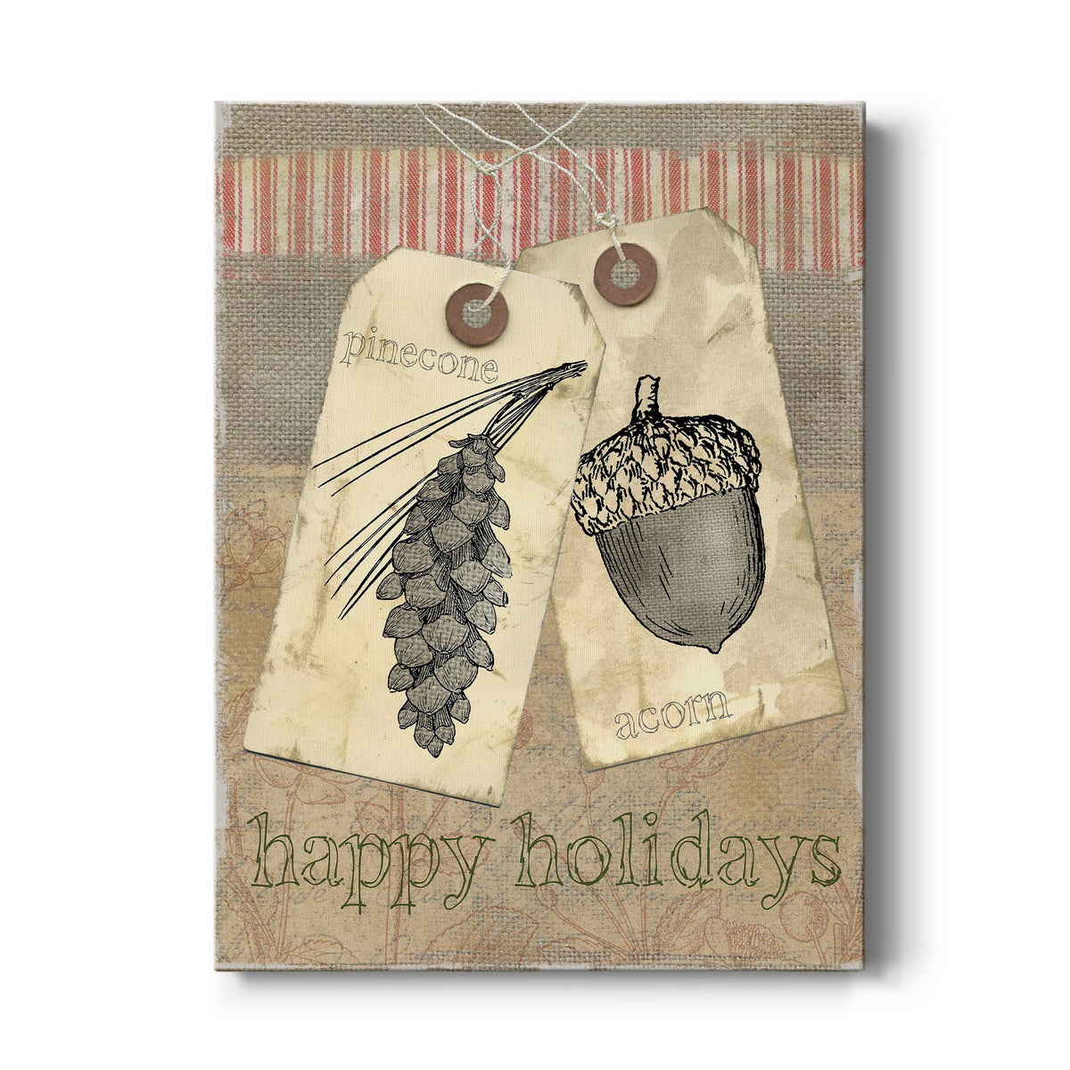 Burlap Tags - Canvas Art Print